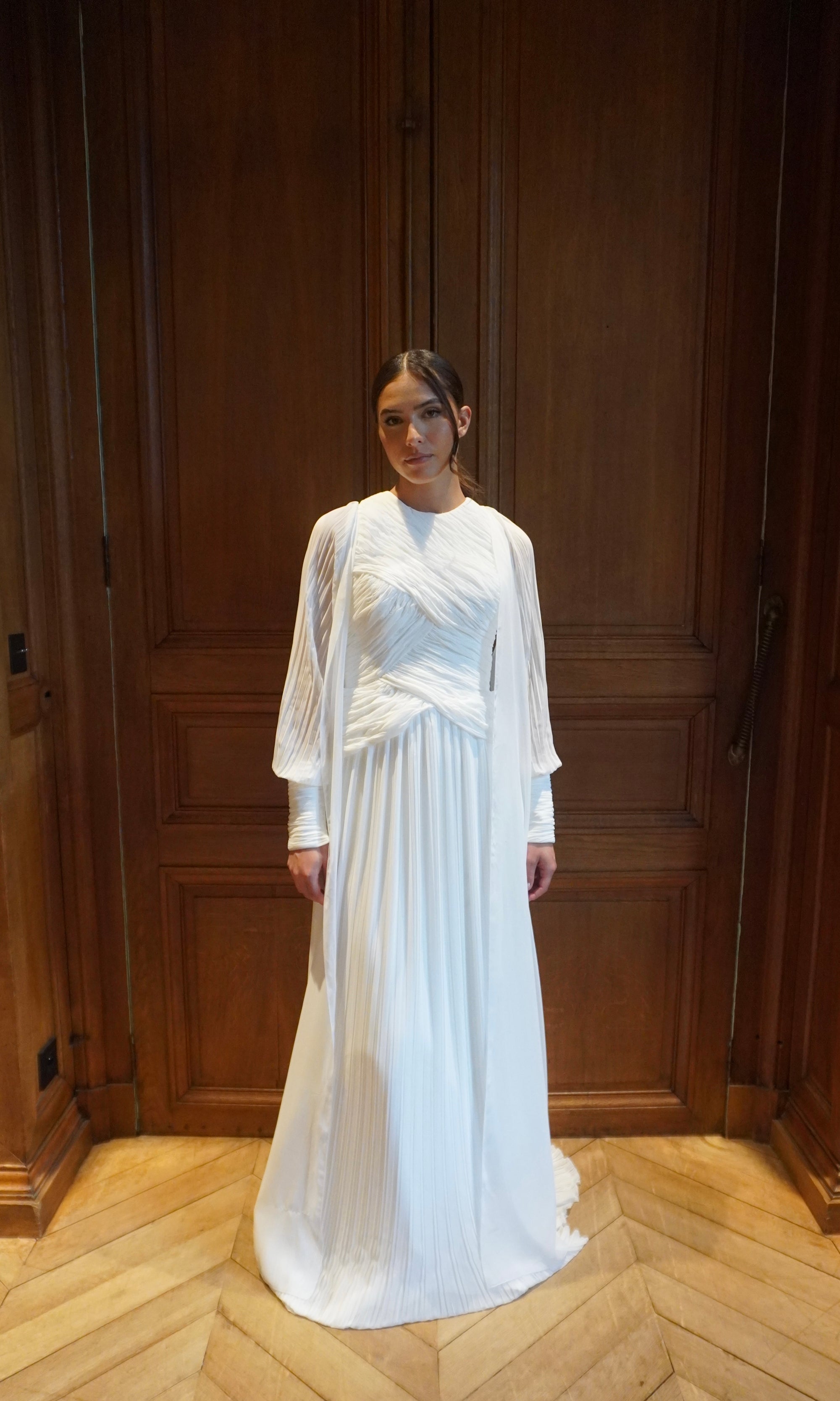 Robe élégance Modeste Plissée