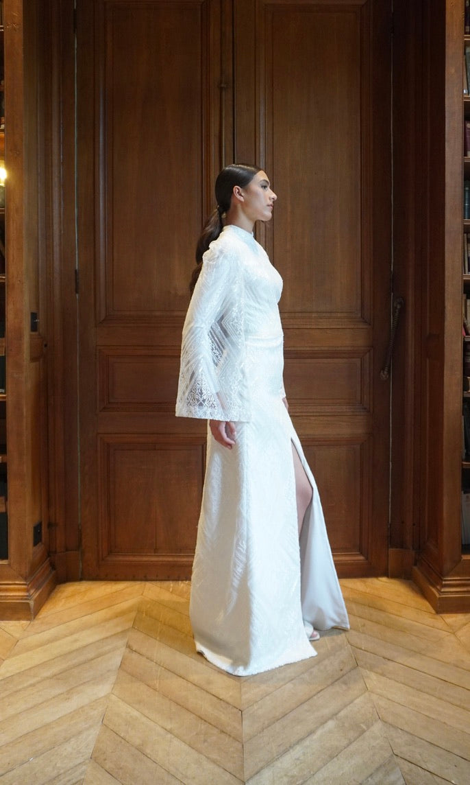 Robe éclatante en Cascade de Perles